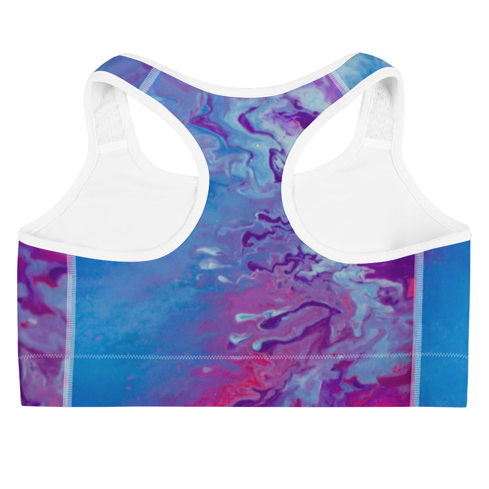 Sports Bra psychedelic paint pour Heart cosmic 