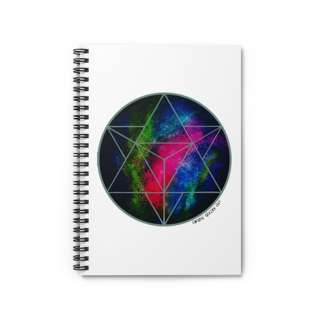 pink green blue planet merkabah sacred geometry journal