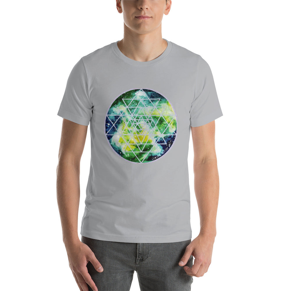 Sacred Geometry Tee Shirt Sri Yantra element cosmic 
