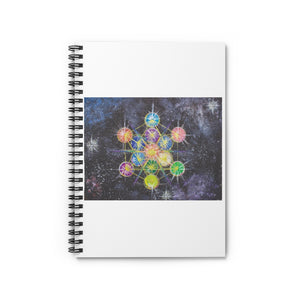 Rainbow Metatron Spiral Notebook - Ruled Line