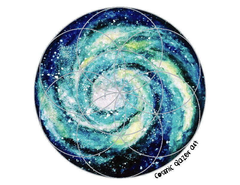 Spiral Galaxy Seed of Life Print
