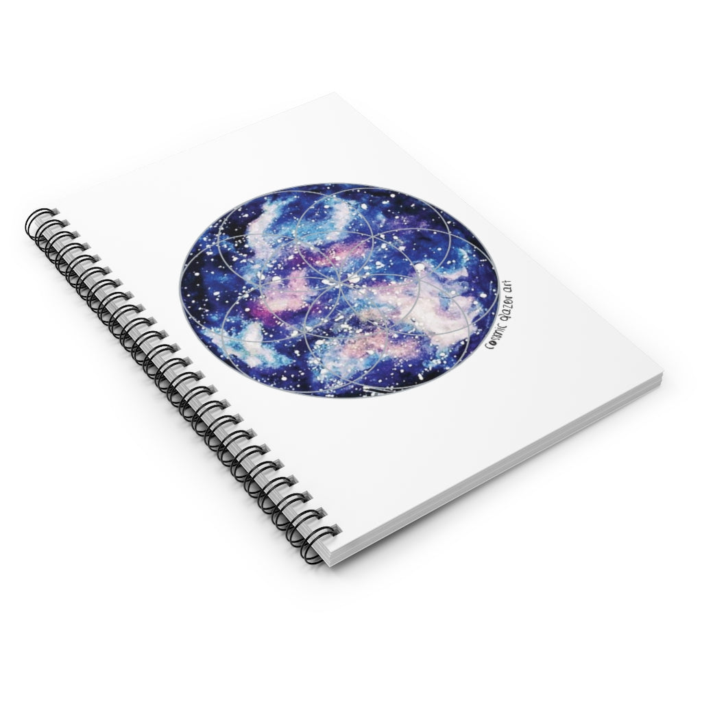 Nebula Seed of Life Spiral Notebook - Ruled Line