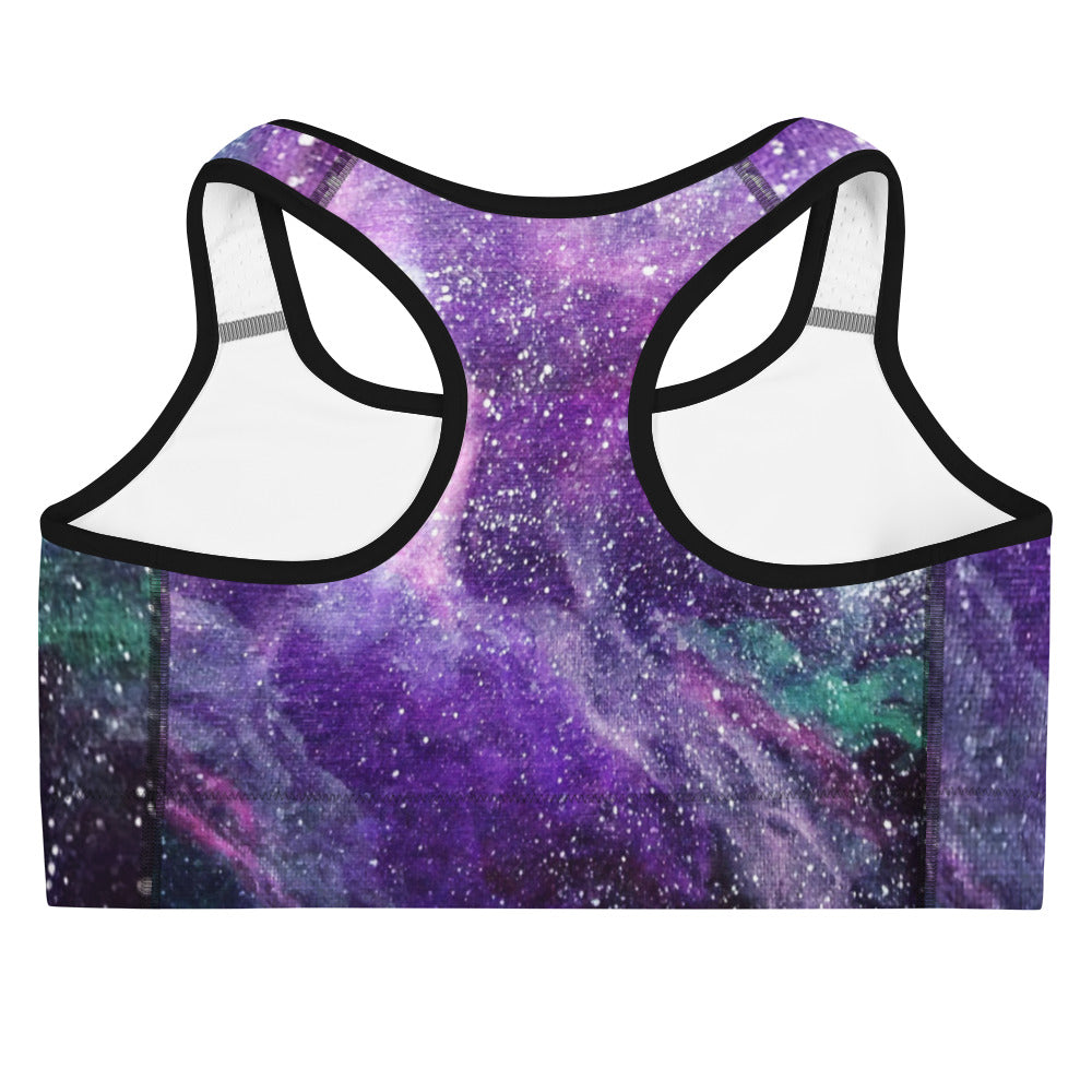 psychedelic Deep Space galaxy cosmic sports bra