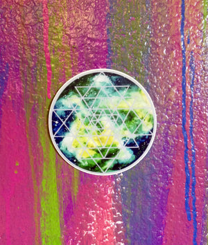Sacred Geometry Cosmic sticker - Element Sri Yantra
