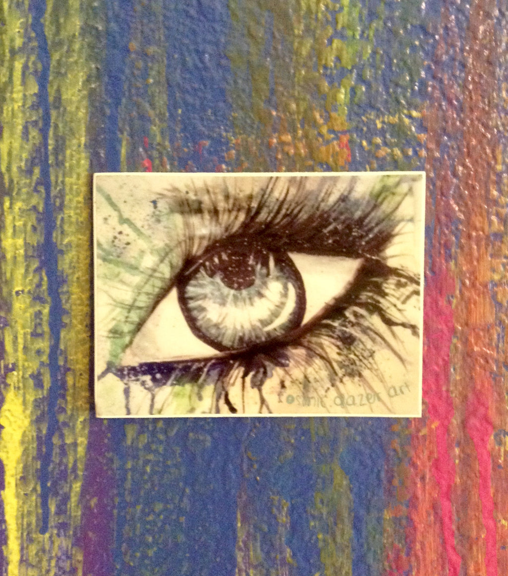 eye watercolor art sticker sunproof waterproof