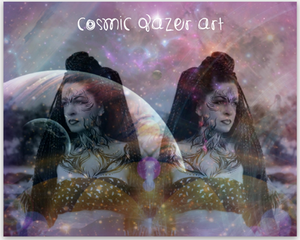 Sacred Geometry Cosmic sticker - Cosmic Gazer Art logo