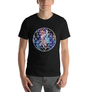 Sacred Geometry Sri Yantra Tee Shirt geode galaxy clothing