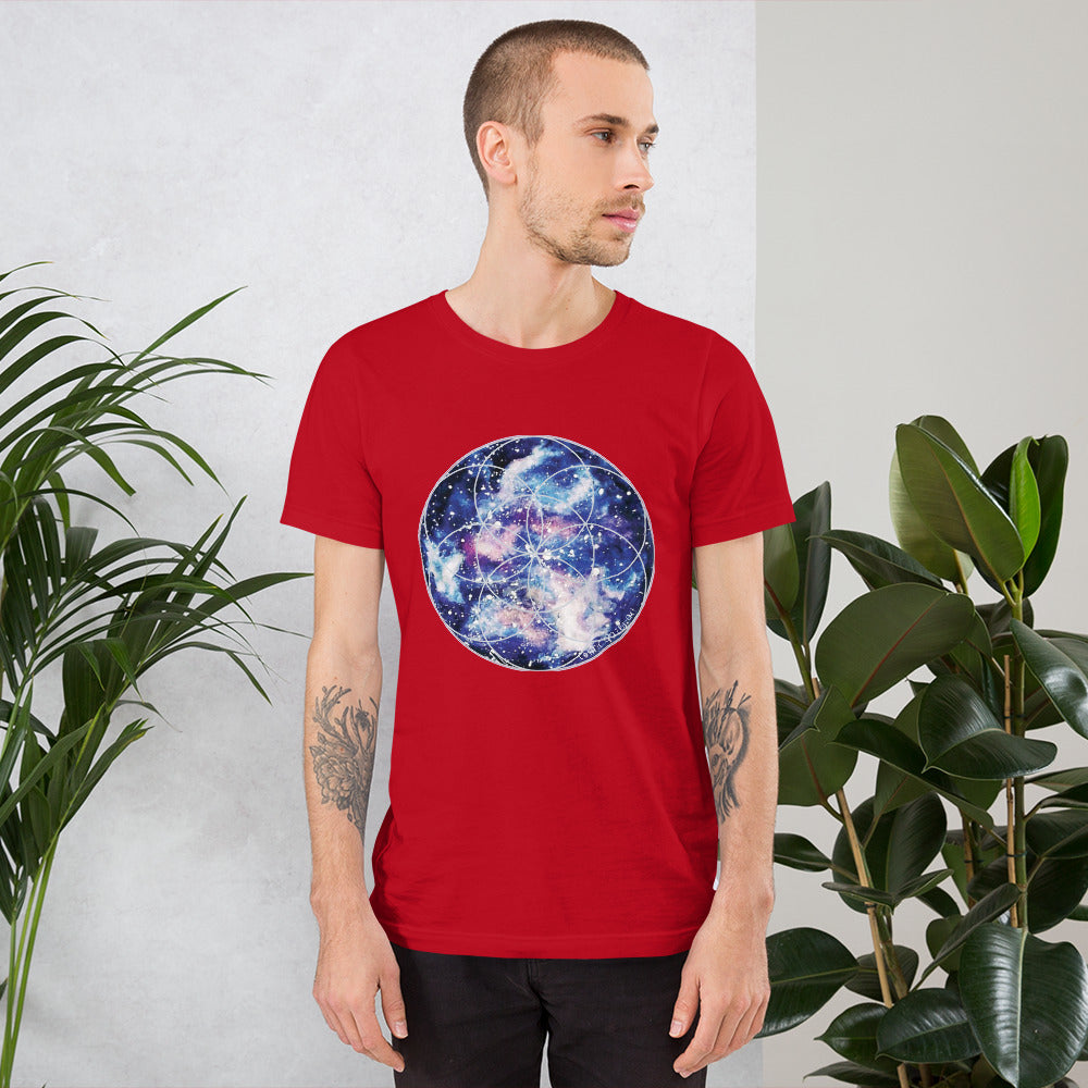 Seed of Life shirt Sacred Geometry clothing nebula cosmic 