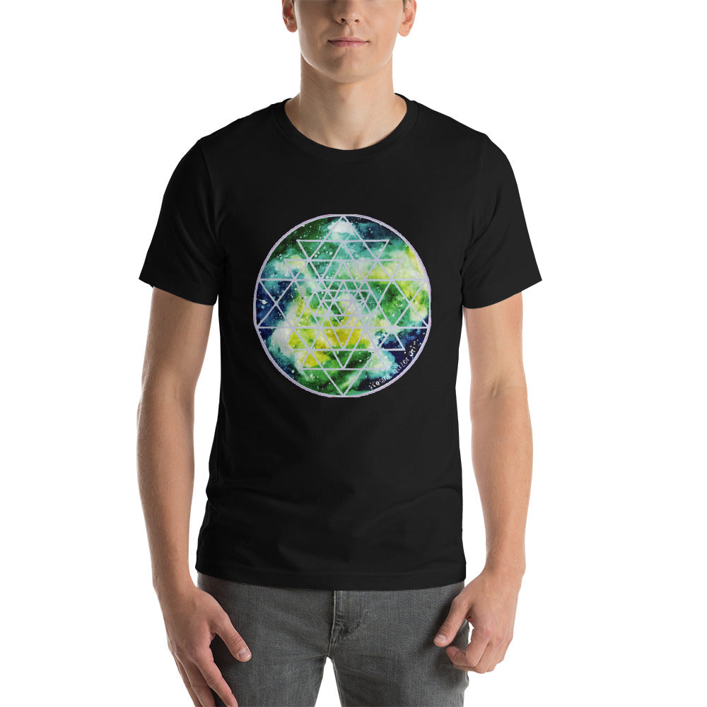 Sacred Geometry Tee Shirt Sri Yantra element cosmic 