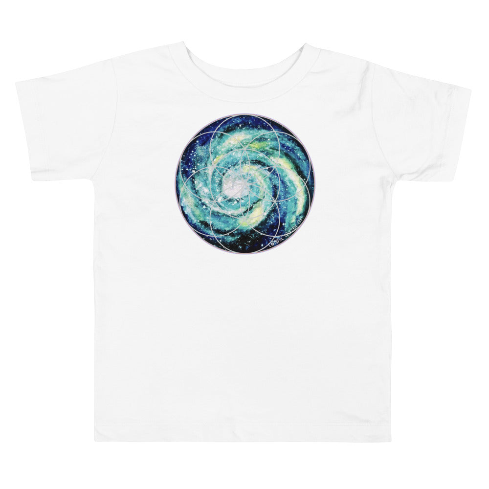 Spiral Galaxy Seed of Life Toddler Tee