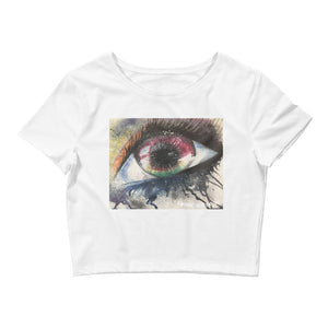 Crop Top Watercolor Eye Sacred Geometry cosmic shirt