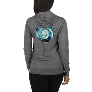 Spiral Galaxy Seed of Life Unisex zip hoodie