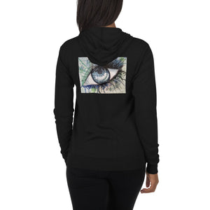 Watercolor Eye II Unisex zip hoodie