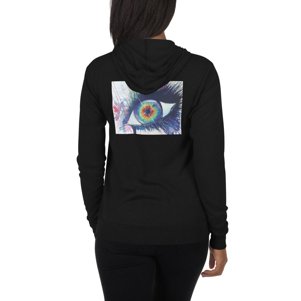Rainbow Eye Unisex zip hoodie