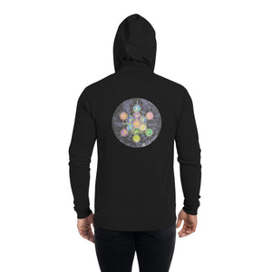 Rainbow Metatron Unisex zip hoodie