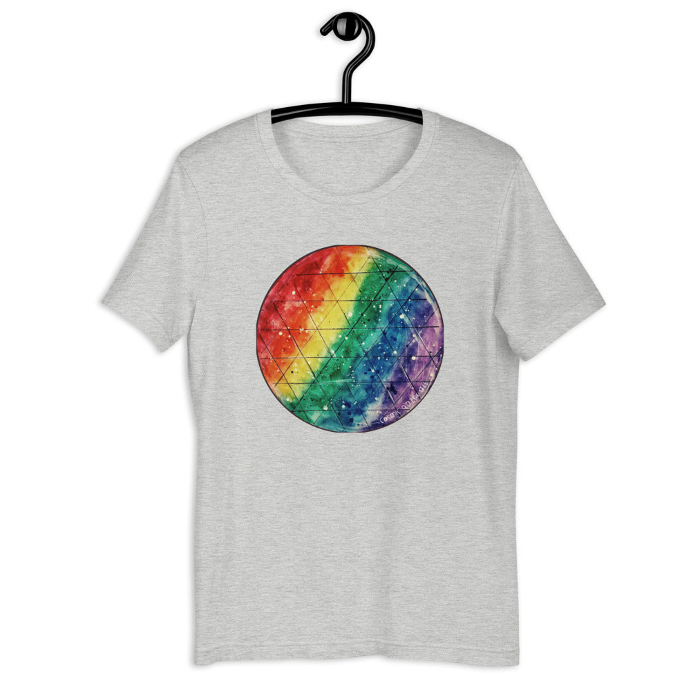 Sacred Geometry Tee Shirt Rainbow Prism cosmic