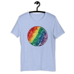 Sacred Geometry Tee Shirt Rainbow Prism cosmic