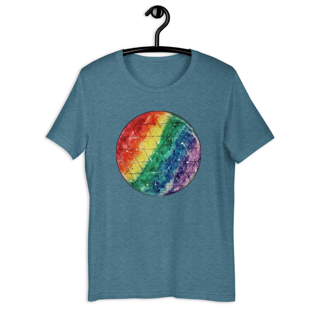 Sacred Geometry Shirt Rainbow Prism cosmic art