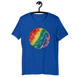 Sacred Geometry Shirt Rainbow Prism cosmic art