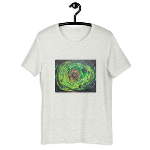 Cosmic Tee Shirt Neon Planet spiral galaxy trippy
