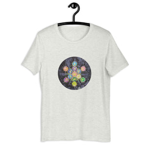 Rainbow Metatron Tee Shirt Sacred Geometry Cosmic 