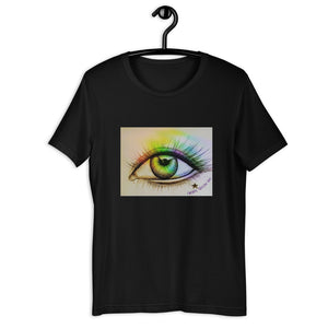 Eye Tee Shirt rainbow prism sketch drawing art