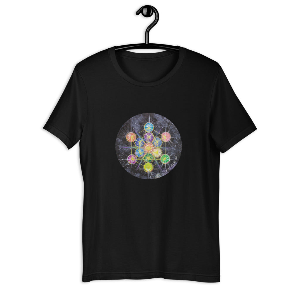 Sacred Geometry Metatron Rainbow Tee Shirt
