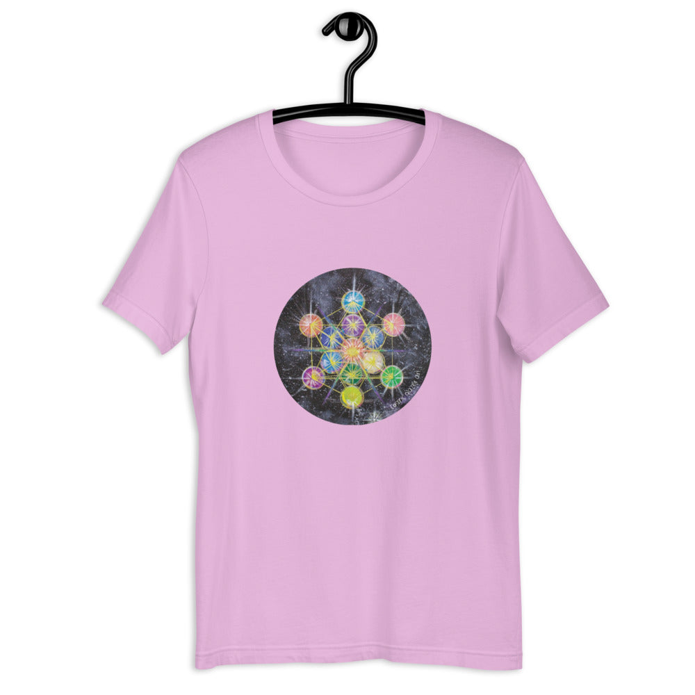 Rainbow Metatron Shirt Sacred Geometry Cosmic clothing