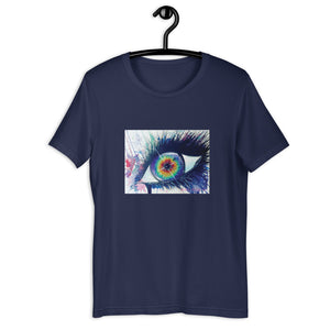 trippy cosmic Eye tee shirt rainbow watercolor