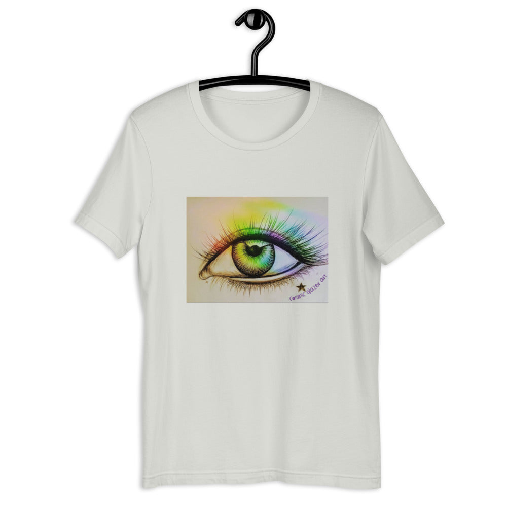 Eye art T-Shirt rainbow prism drawing 
