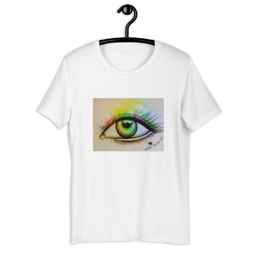 Eye art T-Shirt rainbow prism drawing 